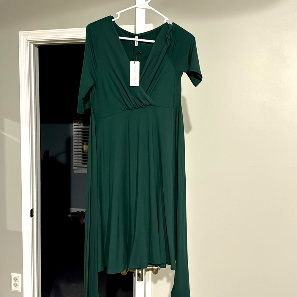 Mother Bee Maternity Dress Green